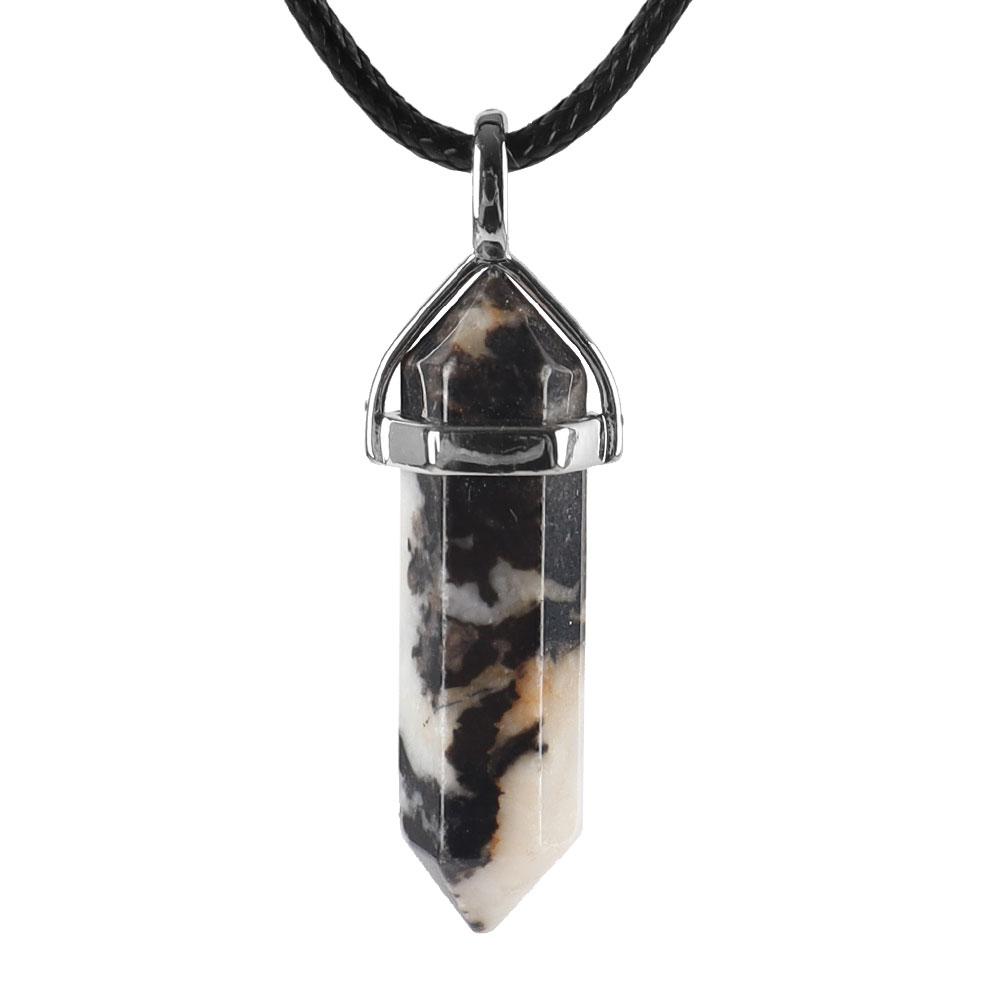 Natural Semi-Precious Gemstone Crystal Healing Hexagonal Point Chakra Pendant Wholesale Crystals USA