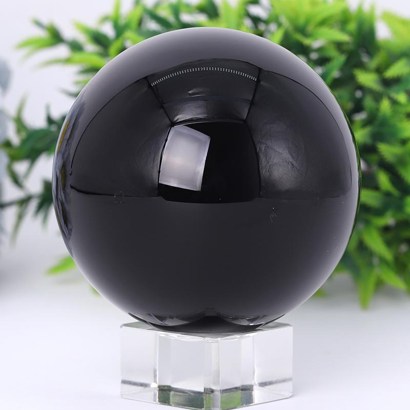 2.0"-4.0" Black Obsidian Sphere Wholesale Crystals USA