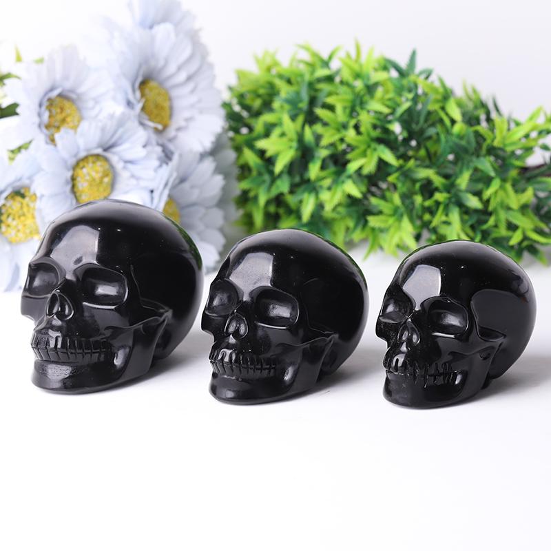 Black Obsidian Skull Crystal Carvings for Halloween Wholesale Crystals USA