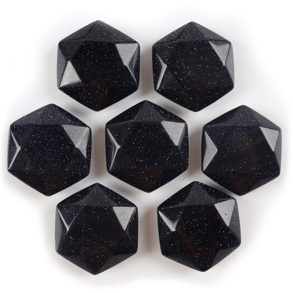 Blue Sand Stone Crystal Carving Star Shape Worry Stones Wholesale Crystals USA