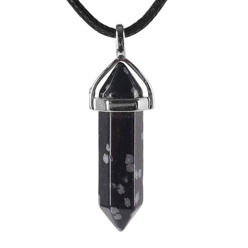 Natural Semi-Precious Gemstone Crystal Healing Hexagonal Point Chakra Pendant Wholesale Crystals USA