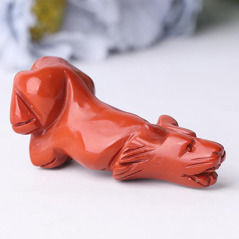 2.5" Wolf Crystal Carvings Wholesale Crystals USA