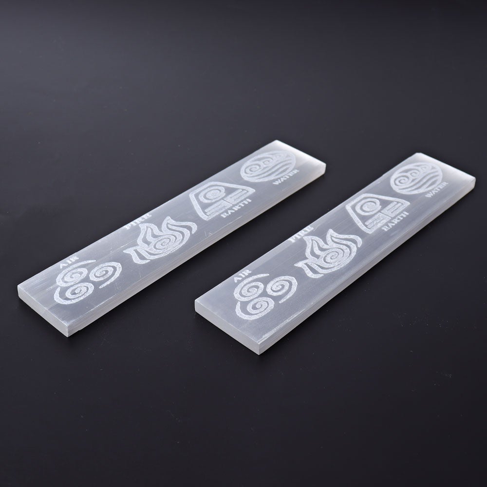 7.7" Selenite Stick with Printing Wholesale Crystals USA