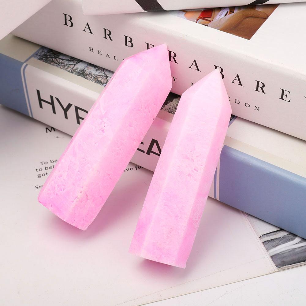 Set of 2 Pink Aragonite Points Wholesale Crystals USA