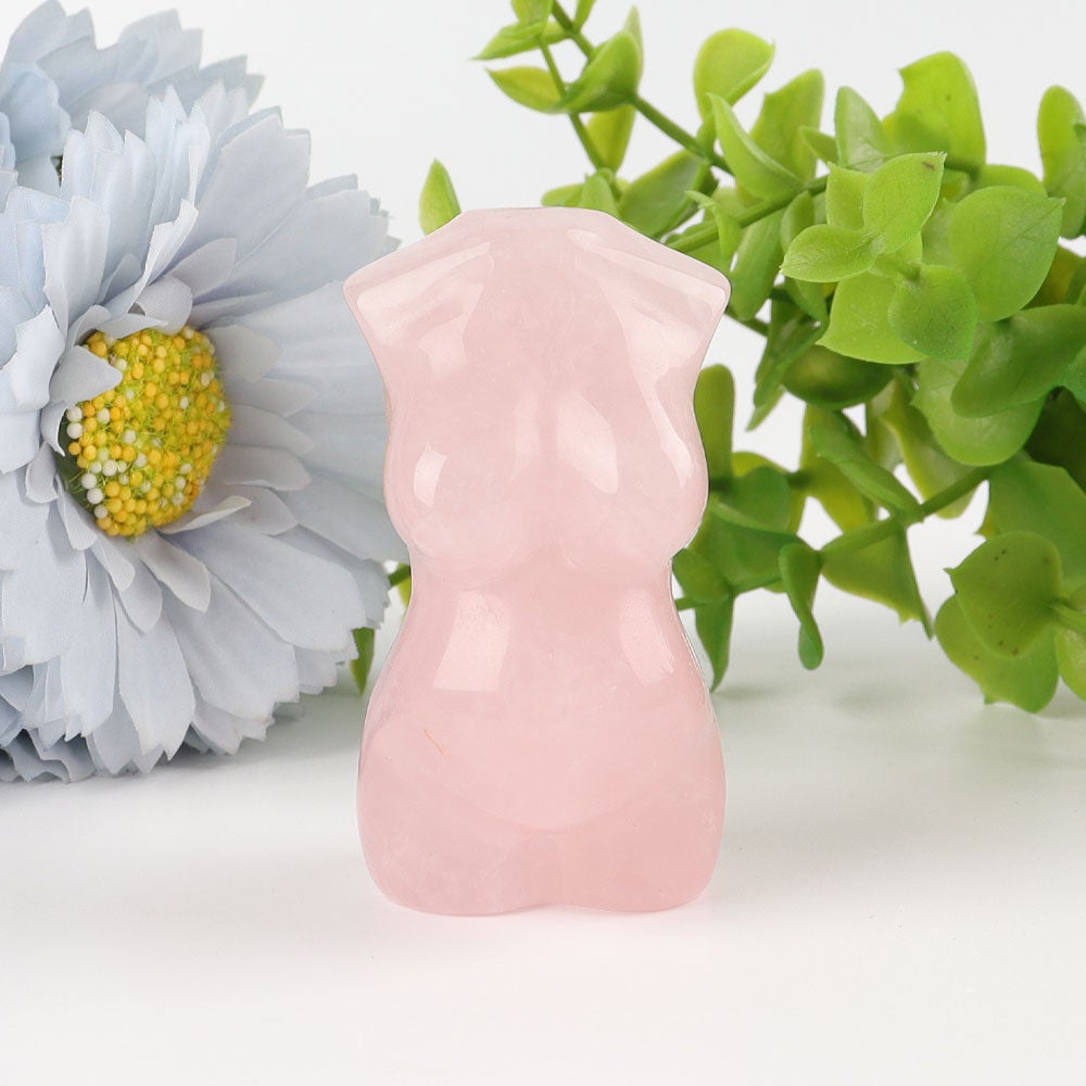2.5" Rose Quartz Pregnant Crystal Carvings Wholesale Crystals USA