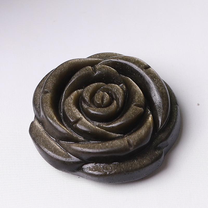 1.2" Rose Flower Crystal Carvings Wholesale Crystals USA