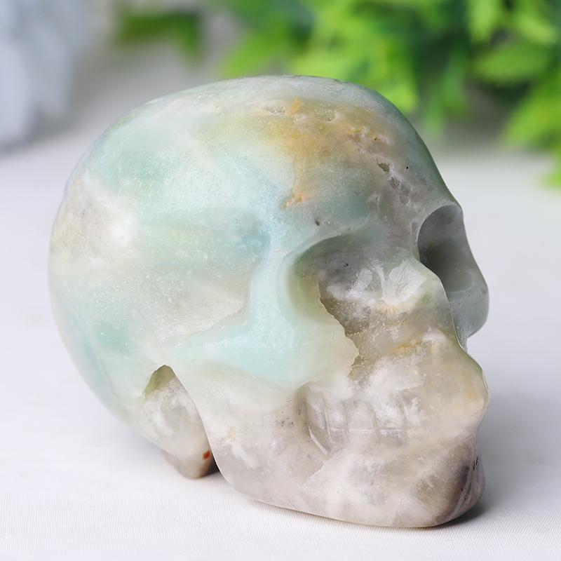 2" Sky Blue Skull Crystal Carvings Wholesale Crystals USA