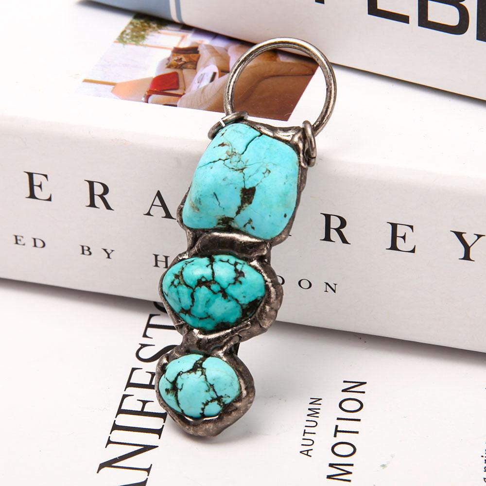 Turquoise Pendant Key Chain Wholesale Crystals USA
