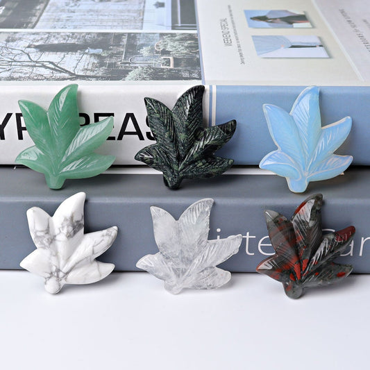 1.9" Leaf Crystal Carvings Wholesale Crystals USA