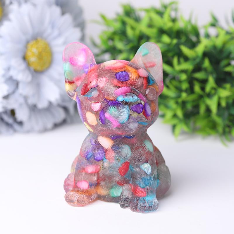 4" Resin French Bulldog Crystal Carvings Wholesale Crystals USA