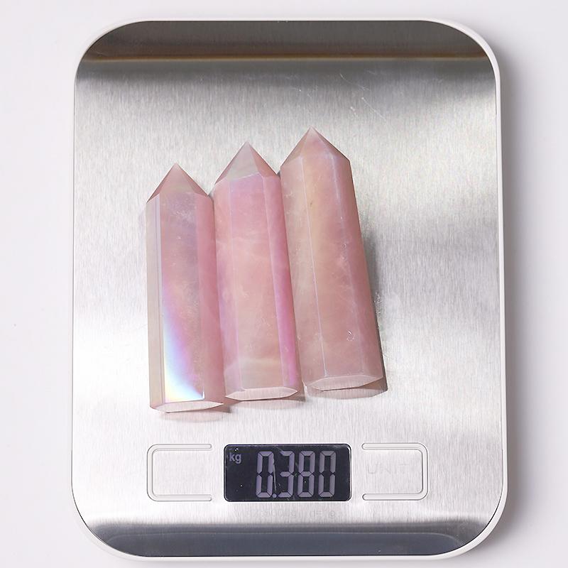 Wholesale Aura Rose Quartz Points for Collection Wholesale Crystals USA