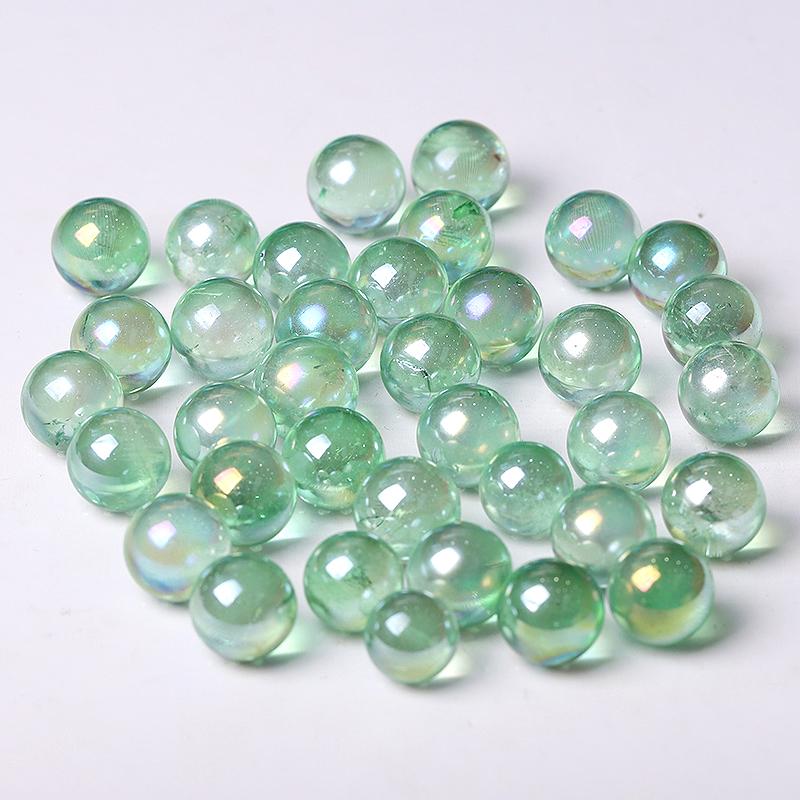 0.5-0.7'' High Quality Green Aura Crystal Spheres Crystal Balls for Healing Wholesale Crystals USA