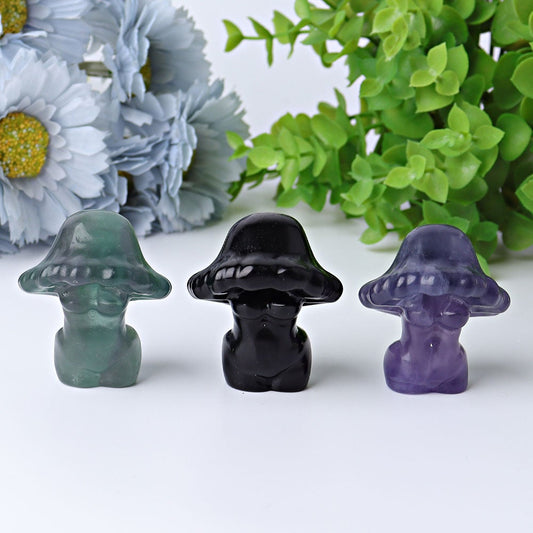 2" Crystal Mushroom Model Carving Wholesale Crystals USA