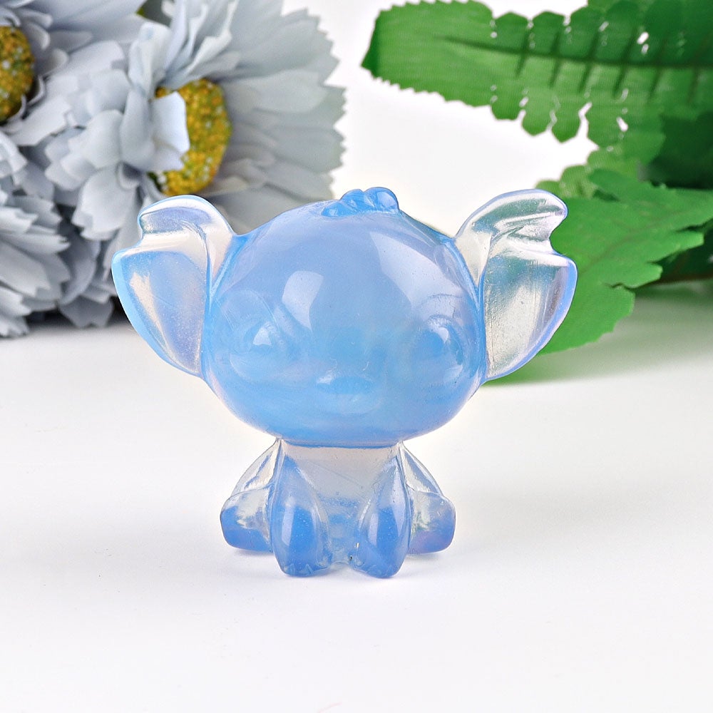 2" Blue Opalite Stitchi Crystal Carving Wholesale Crystals USA