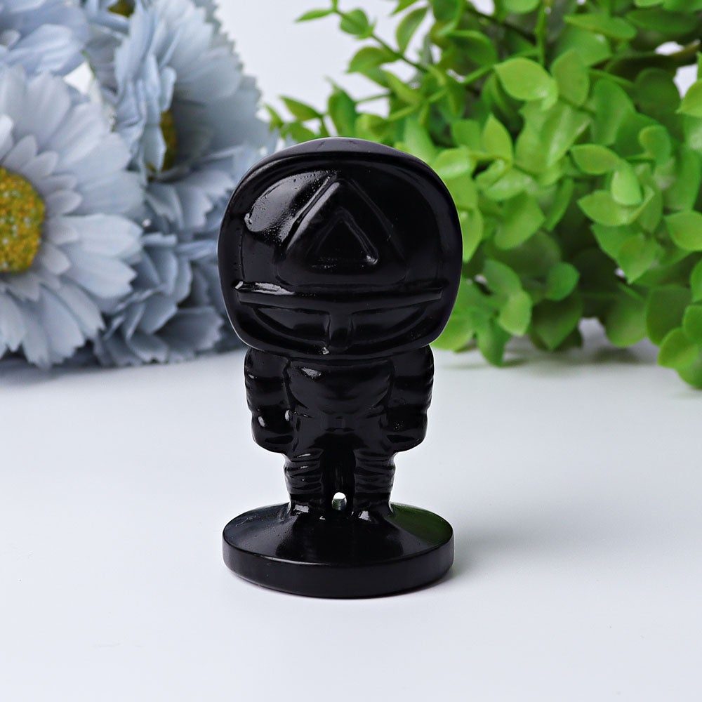 2.5" Black Obsidian Squid Game Crystal Carvings Wholesale Crystals USA