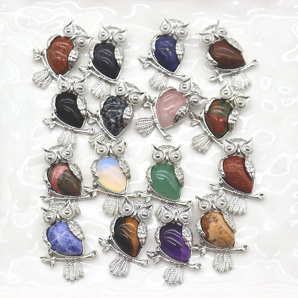 Crystal Stone Owl Pendants Wholesale Crystals USA