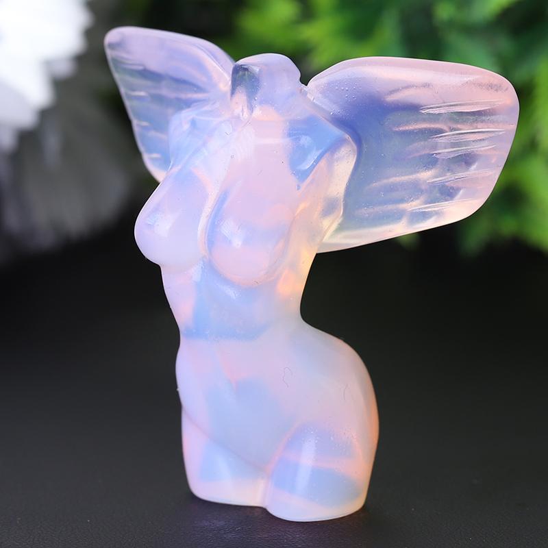 2" Crystal Model with Wings Crystal Carvings Wholesale Crystals USA