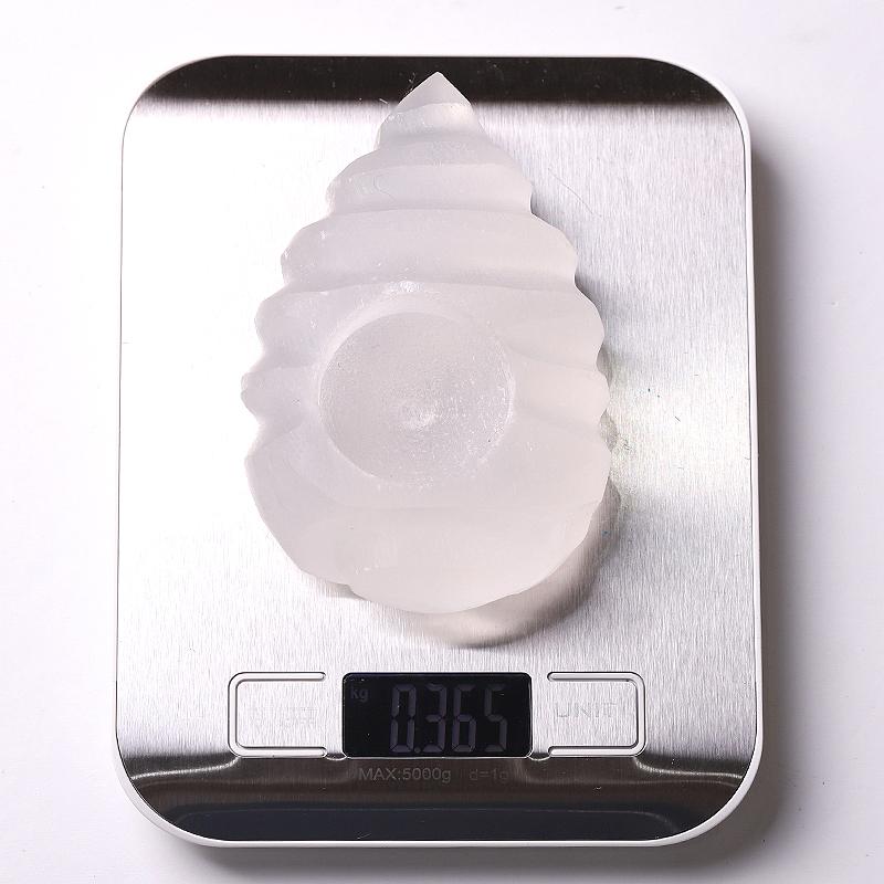 4.5" Shell Shape Selenite Candle Holder