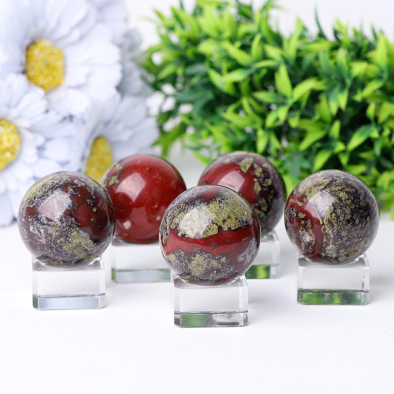 1.5" Dragon Blood Stone Crystal Sphere Wholesale Crystals USA