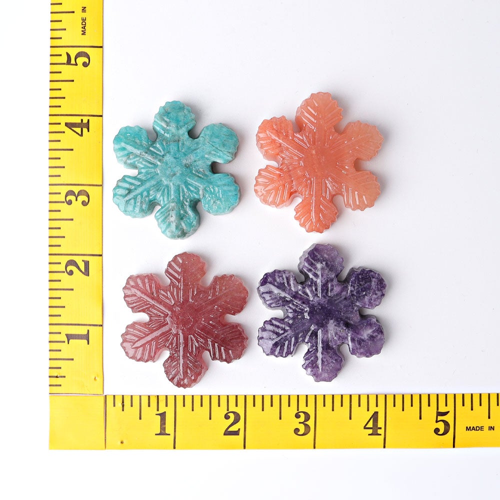 2" Snowflake Crystal Carvings for Christmas Wholesale Crystals USA