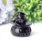 2.2" Black Obsidian Pumpkin Crystal Carvings for Halloween Wholesale Crystals USA