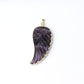 1.9" Wings Design Pendant with Golden Rim Wholesale Crystals USA