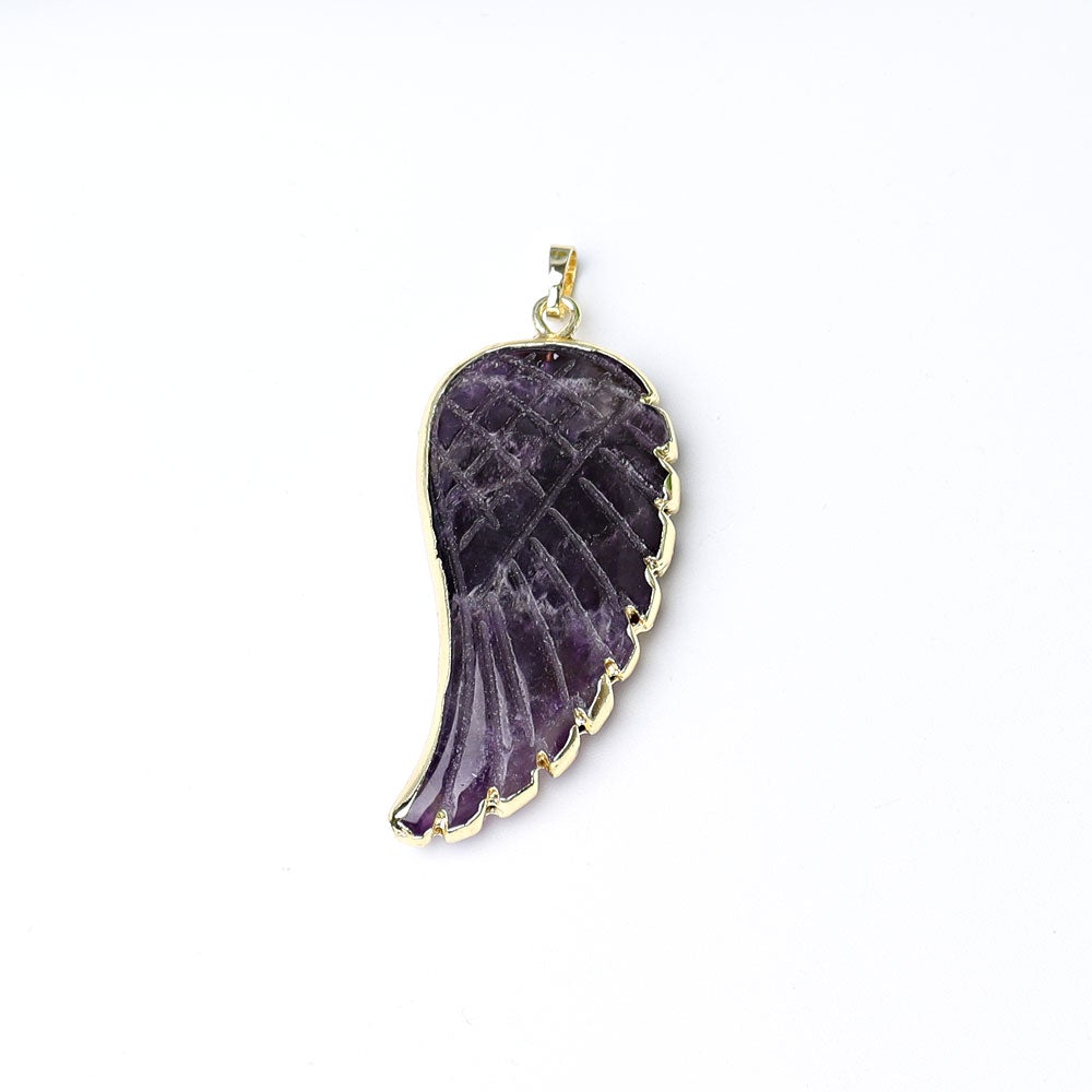 1.9" Wings Design Pendant with Golden Rim Wholesale Crystals USA