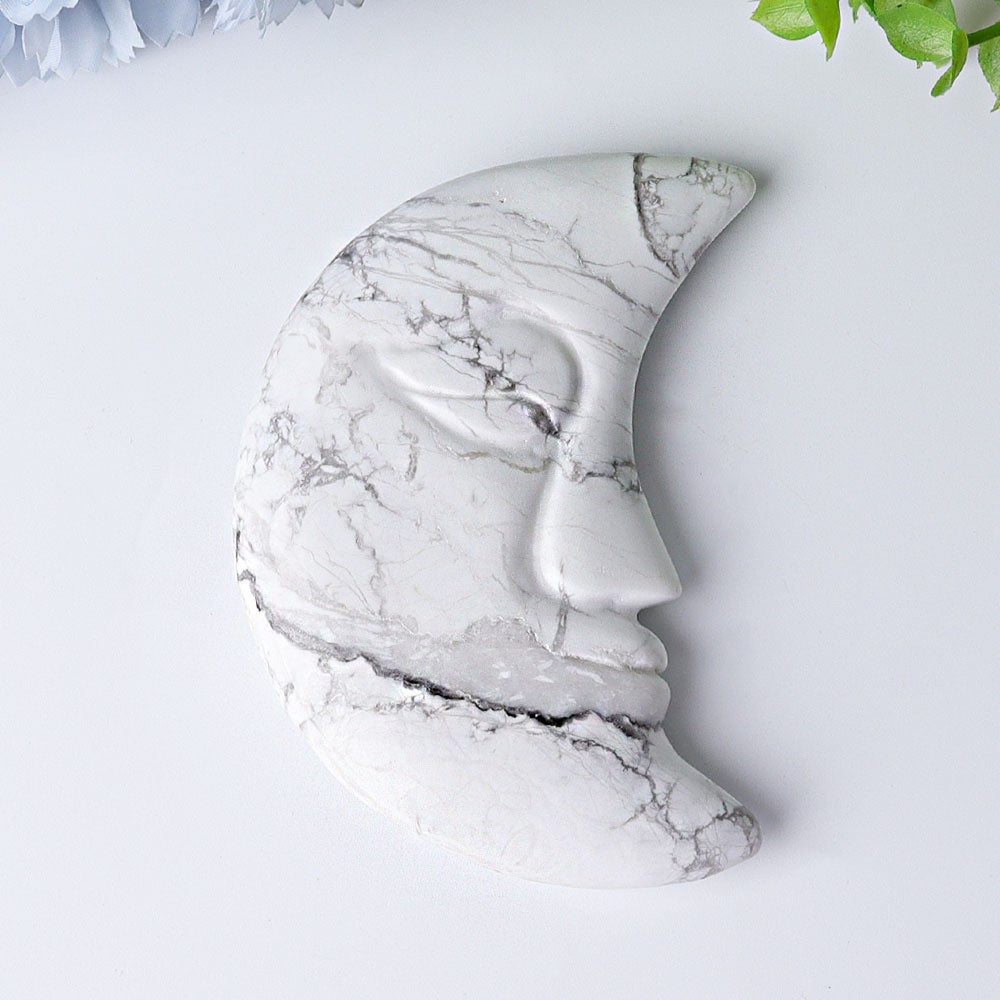 3.8" Moon Face Crystal Carvings Wholesale Crystals USA