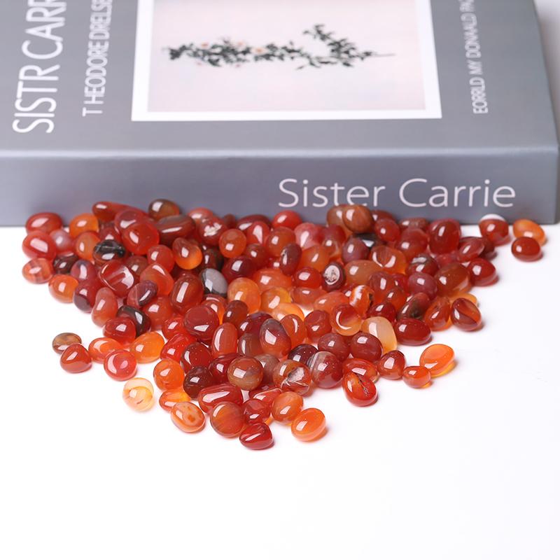0.1kg Hot Sale Natural Carnelian Round Tumbles Wholesale Crystals USA