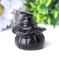 2.2" Black Obsidian Pumpkin Crystal Carvings for Halloween Wholesale Crystals USA