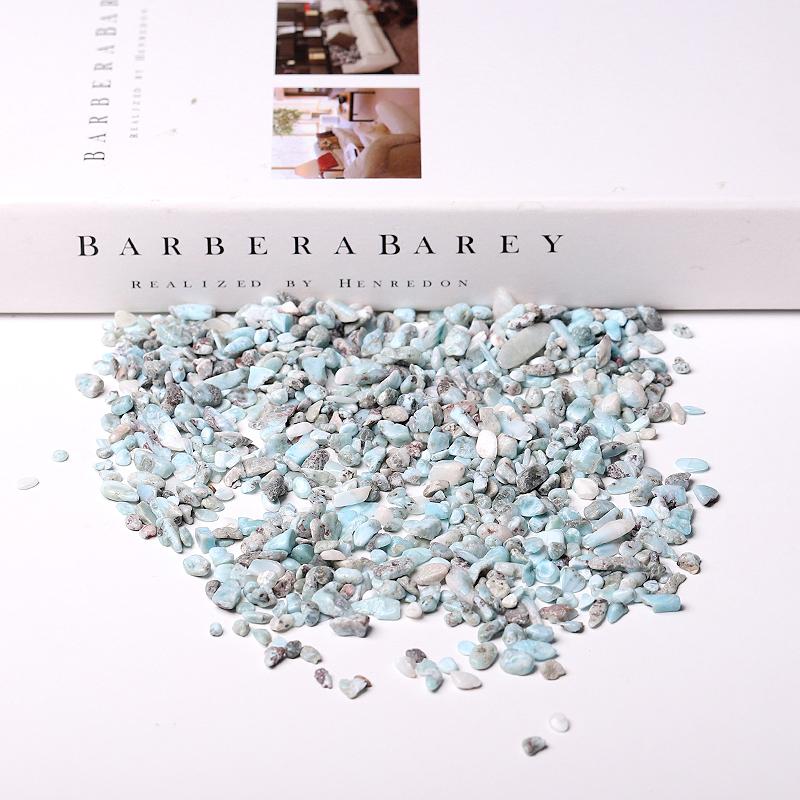 0.1kg 5-7mm Natural Larimar Chips Crystal Chips for Decoration Wholesale Crystals USA