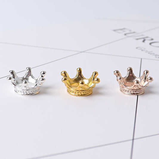 Set of 3 Mini Metal Crown Design Stand Wholesale Crystals USA