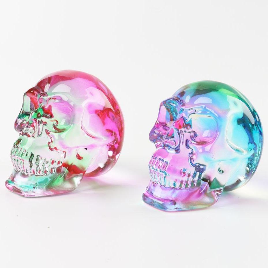 Aura Crystal Rainbow Skull Carving on Discount Wholesale Crystals USA