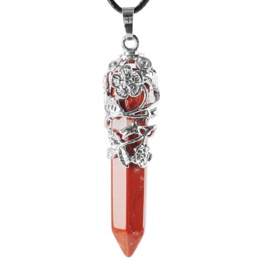Red Jasper Point Pendant Wholesale Crystals USA