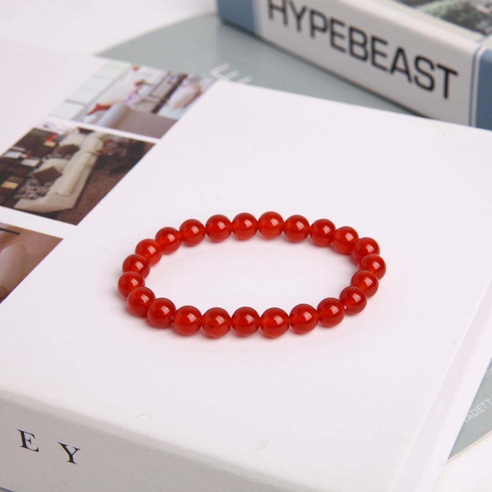 8mm Red Chalcedony Crystal Bracelet Wholesale Crystals USA