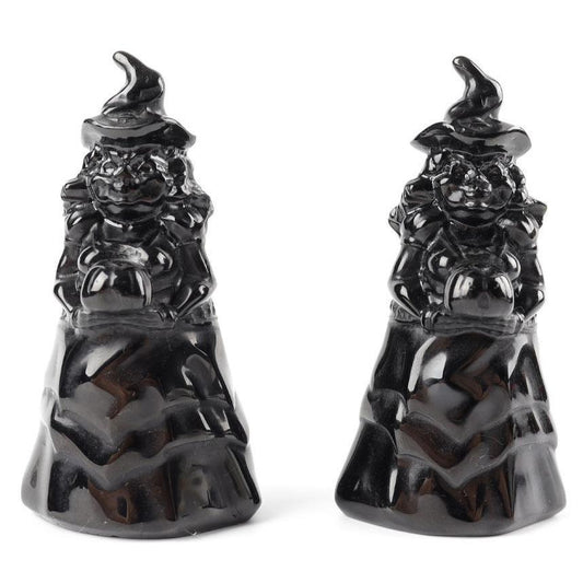 Black Obsidian Crystal Carving Witch Free Form Wholesale Crystals USA