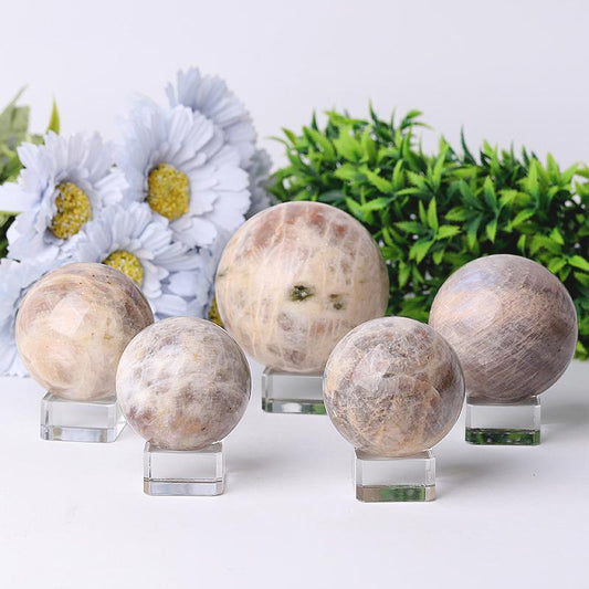 2"-4" Moonstone Crystal Sphere Wholesale Crystals USA
