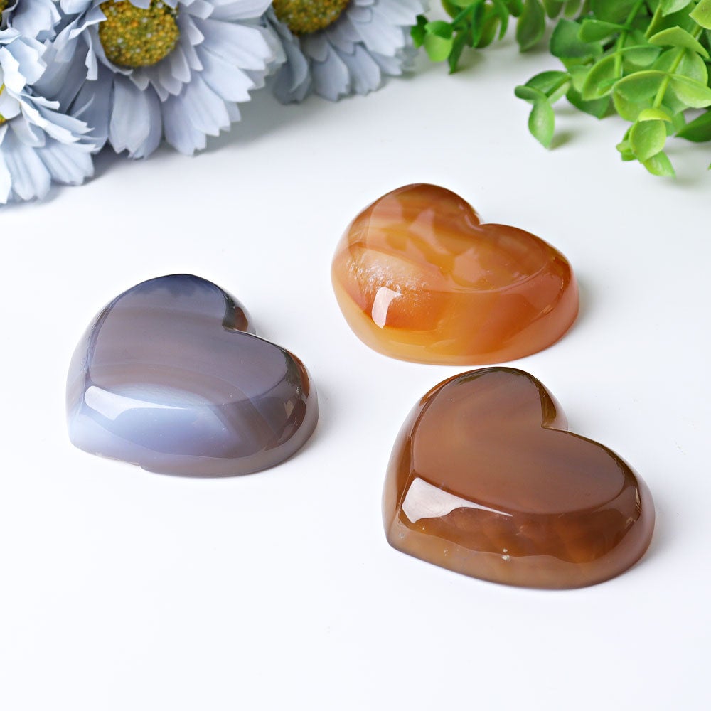 2.1" Agate Heart Shape Bowl Crystal Carvings Wholesale Crystals USA
