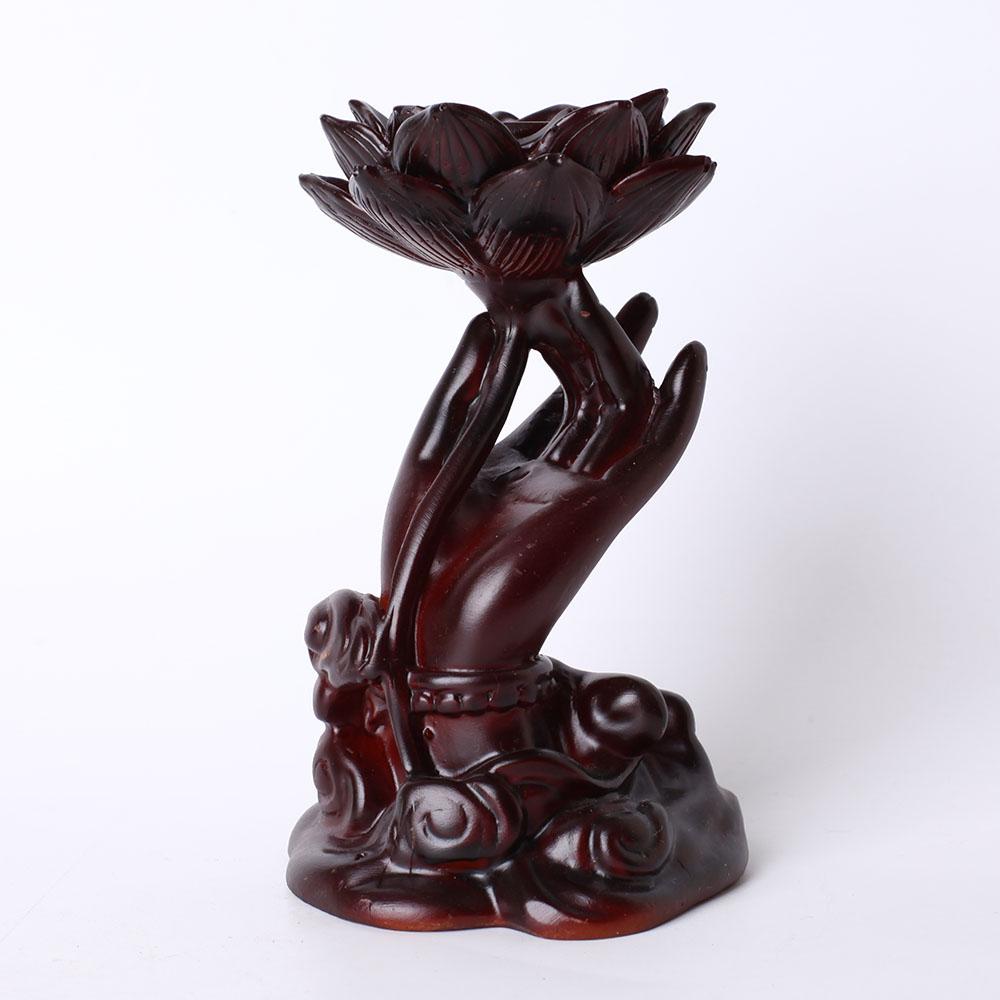Resin Buddha Hand Lotus Statue Stand