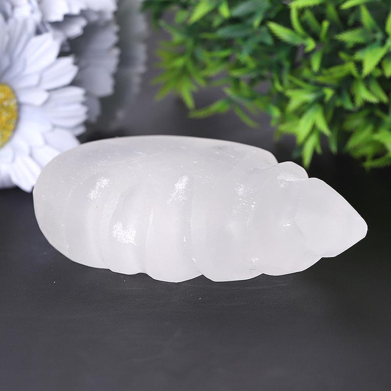 4.5" Shell Shape Selenite Candle Holder