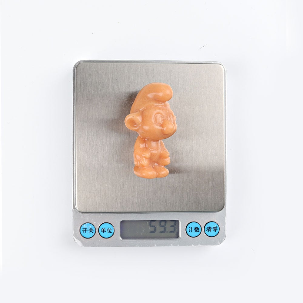 2.3" Yellow Jade Smurfs Crystal Carvings Wholesale Crystals USA