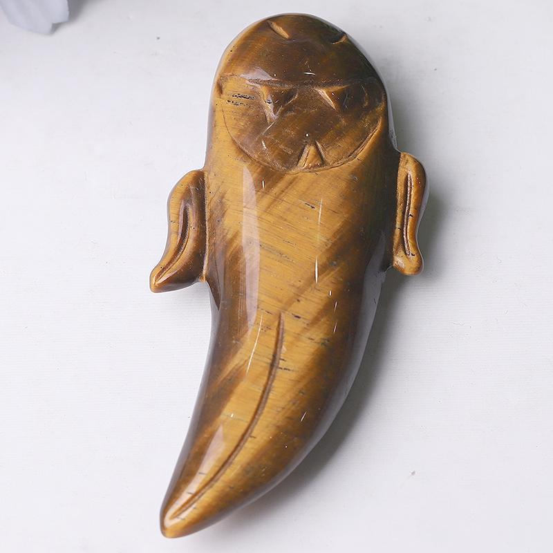 3" Tiger Eye Ghost Crystal Carvings for Halloween Wholesale Crystals USA