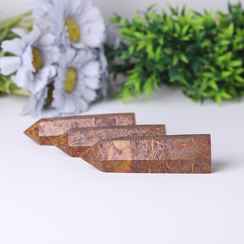 Calligraphy Jasper Points for Sale Healing Tower for Collection Wholesale Crystals USA