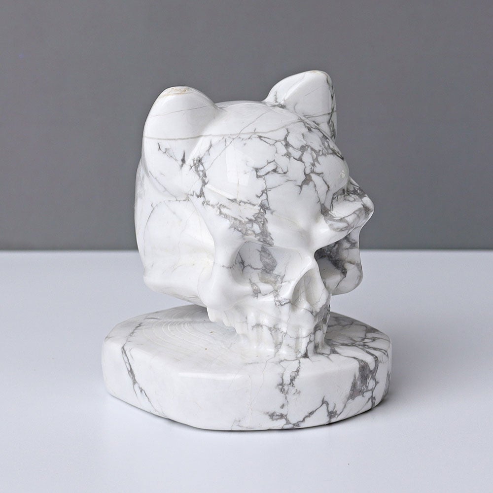 2.5" Howlite Skull Crystal Carvings Wholesale Crystals USA