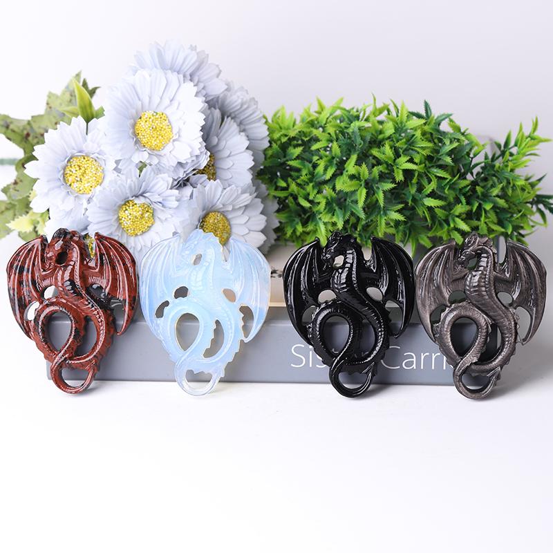 4" High Quality Dragon Crystal Carvings for Decoration Wholesale Crystals USA