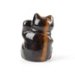 2" Tiger Eye Crystal Carving Lucky Cat