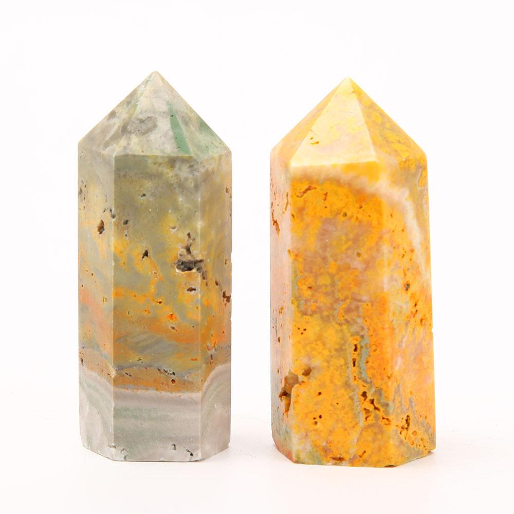 Set of 2 Bumble Bee Jasper Points Wholesale Crystals USA