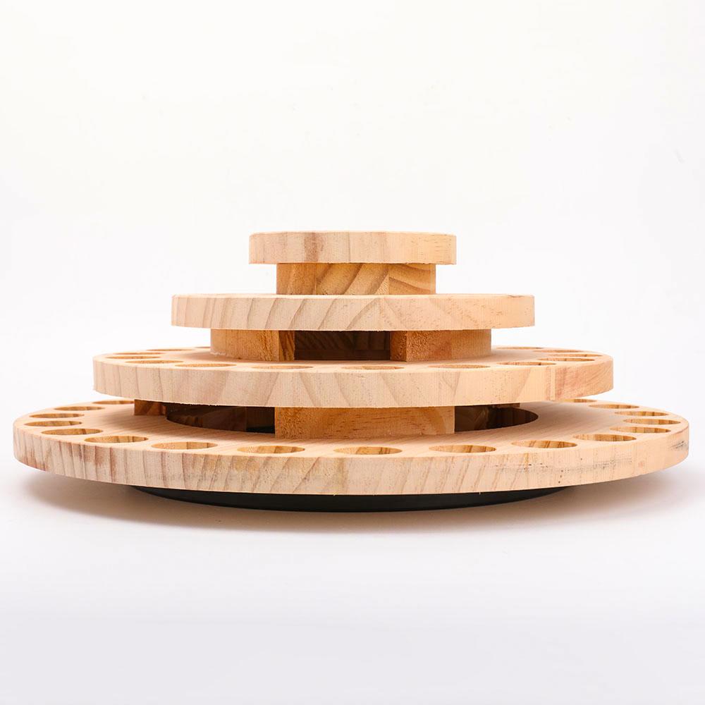 Wooden Round Plate Display Stand