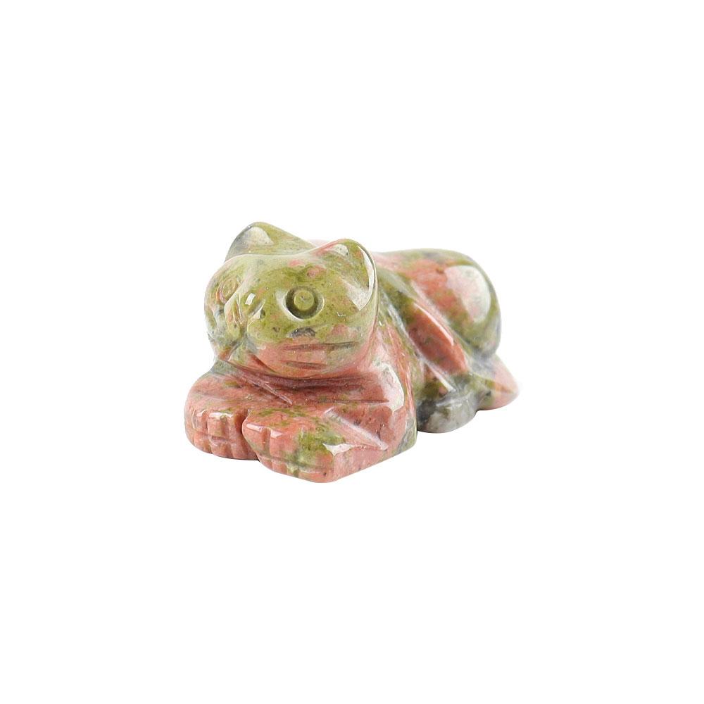 Unakite Crystal Carving Cat Wholesale Crystals USA