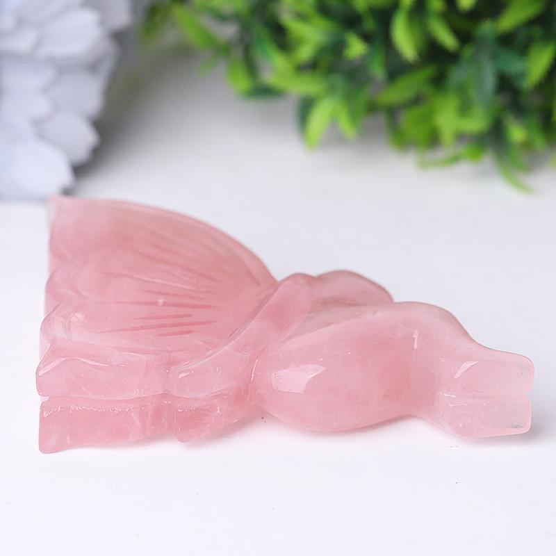 3.3" Rose Quartz Fairy Crystal Carvings Wholesale Crystals USA
